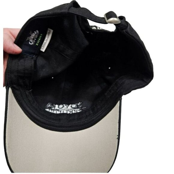 Callaway Golf X-Series Toyota Certified Baseball Cap Black & White Adjustable OS - Picture 3 of 11